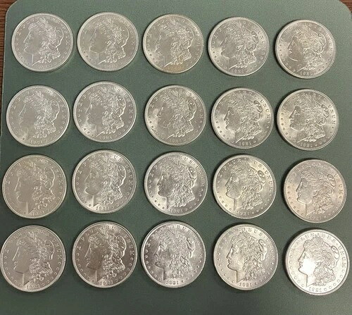 1921年 モルガン銀貨 BUロール 20枚