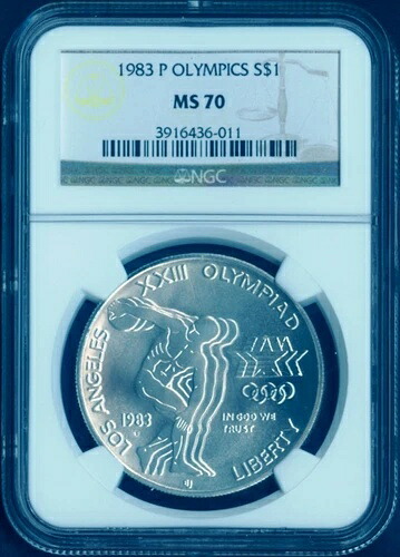 1983年 P オリンピック記念銀貨 $1 NGC MS 70