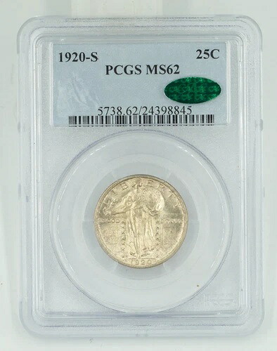 1920-S PCGS & CAC MS62 スタンディングリバティクォーター