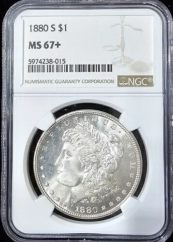 1880-S モルガン・ダラー MS-67+ NGC ビデオ
