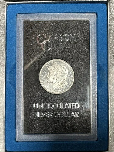 1878 CC GSA モルガンドル（箱と米国政府証明書付き）BOX5