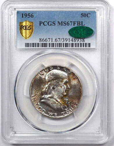 1956年 フランクリン ハーフダラー 50セント PCGS MS 67 FBL CAC