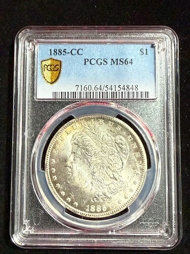 1885年CCモルガンドルPCGS MS64 848