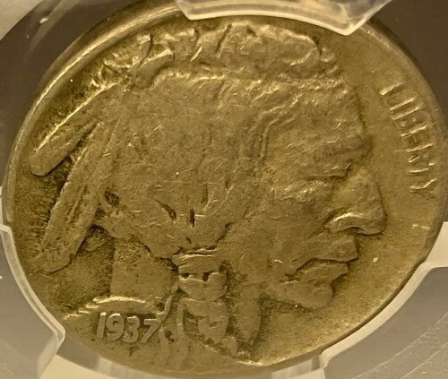 1937年 D 3本脚バッファローニッケル PCGS VF35 キーデート