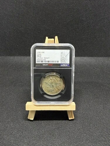 1938-S テキサス記念ハーフドル NGC MS 67 トナーボールトボックス シリーズ 9 WOW