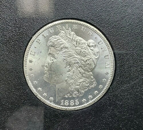 1885-CC *GSA* モルガン銀貨 箱/COAなし \