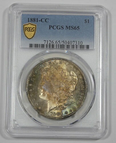 1881-CC モルガン・ダラー PCGS セキュアプラス MS 65 カーソンシティ シルバーダラー FABトーン