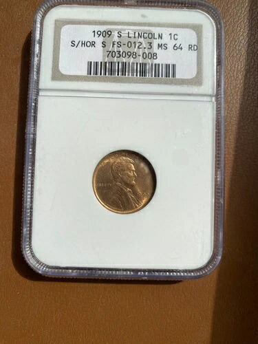 1909 -S リンカーン 1C S/HOR S FS 012.3 MS 64 RD フルレッド 未流通