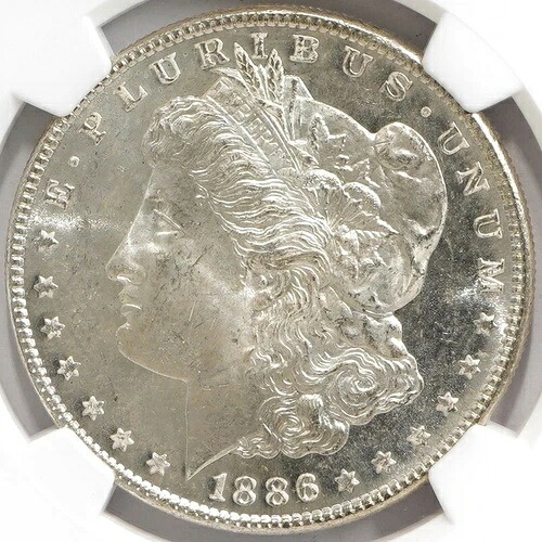 1886年（P）モルガン・ダラー NGC MS-65 DPL