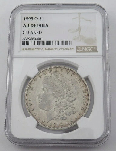 1895年 O モルガン銀貨 NGC AUによる鑑定済み 詳細 認証番号 6869660-001