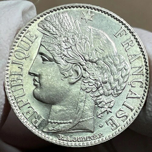 ???? フランス 1フラン 1888 A シルバー KM# 822.1 ジェム UNC