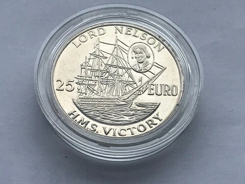 1996年 イギリス 25ユーロ パターン メダル コイン (ネルソン卿 HMS ヴィクトリー)