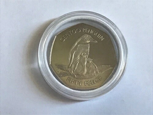 Simply Coins ~ 2017年フォークランド諸島ジェンツーペンギン50ペンス硬貨