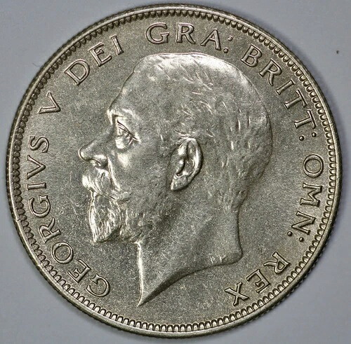 1928年 イギリス ジョージ5世 ハーフクラウン UNC