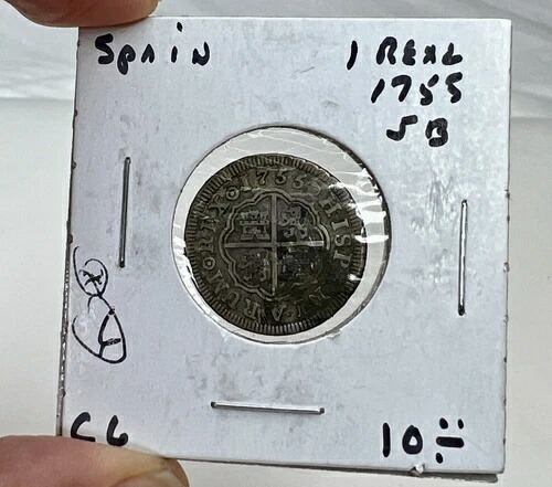 スペイン 1755 フェルナンド6世 シルバー 1レアル マドリード KM#369.1 - 95321- 40,755円