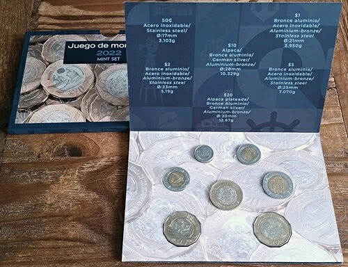 メキシコ銀行 2022 ミントセット 7枚セット（20ドル相当のコインを含む） 画像参照、完売、希少