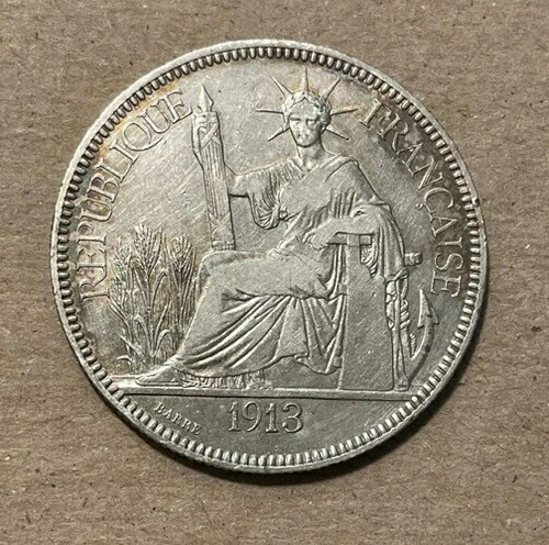 フランス領インドシナ - 1913年-A 大型銀ピアストル - 人気 62,700円