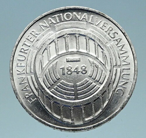 1973年 ドイツ フランクフルト国会議事堂 プルーフ銀貨 5マルク ドイツコイン i83139