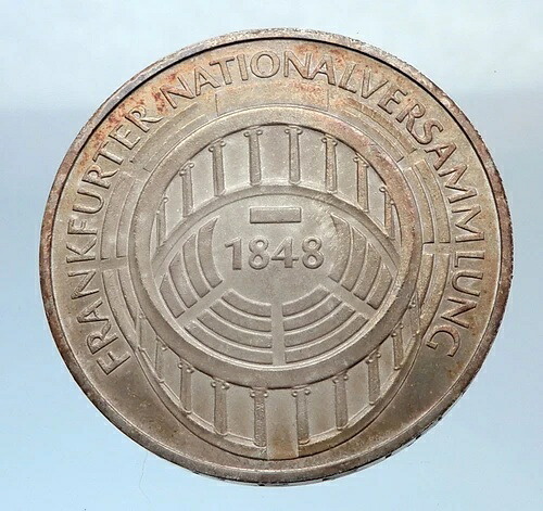 1973年 ドイツ プルーフ銀貨 5マルク ドイツコイン フランクフルト国会議事堂 i71932