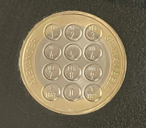 Simply-Coins ~ 2022 プルーフ アレクサンダー グラハム ベル 2ポンド プルーフコイン