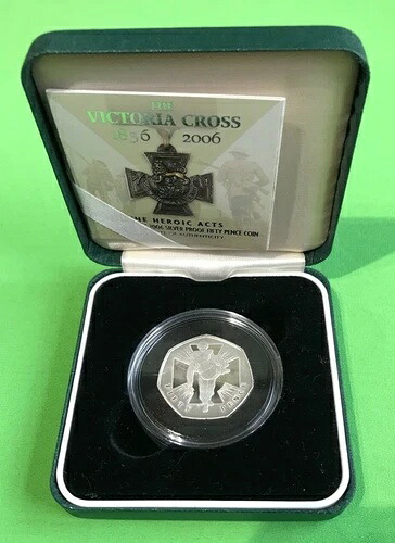 Simply Coins ~ 2006 シルバー プルーフ ヴィクトリア十字章 英雄的行為 50ペンス 40,755円