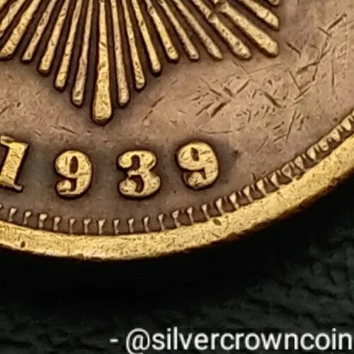 ペルー 2 ドス・センタボ 1939/8年。KM#212.1。銅製2セント硬貨。第二次世界大戦時発行。発行期限超過。
