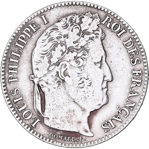 [#638162] フランス、ルイ・フィリップ1世、フラン、1847年、パリ、銀、VF、ガドゥリー:453