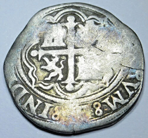 1500年代 フェリペ2世 メキシコ 銀貨 1レアル スペイン植民地海賊コブコイン