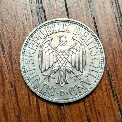 1960 D - ドイツ連邦共和国 1 ドイツマルク コイン - 非常に収集価値が高い!