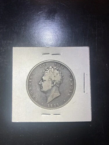 1826年 イギリス グレートブリテン 英国 ジョージ4世 銀貨 1/2クラウン