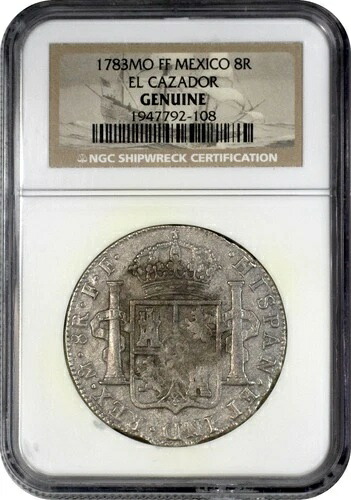 1783MO-FF メキシコ エル カザドル 8 レアレス NGC Gen 本物の難破船認定