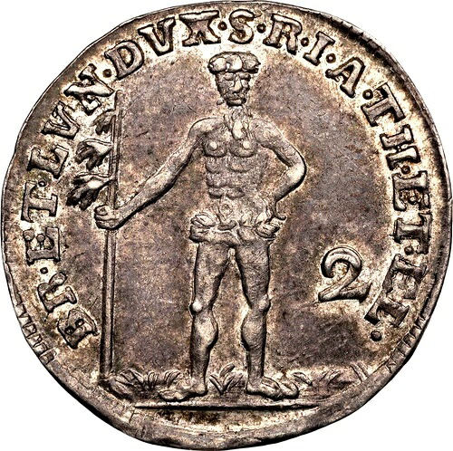 1779年 ドイツ国 ブラウンシュヴァイク リューネブルク カレンベルク ヴィルトマン 2 マリエングロシェン NGC AU58