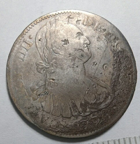 スペイン語 1796 8 reale, MO メキシコ造幣局-チョップマークおよび流通-
