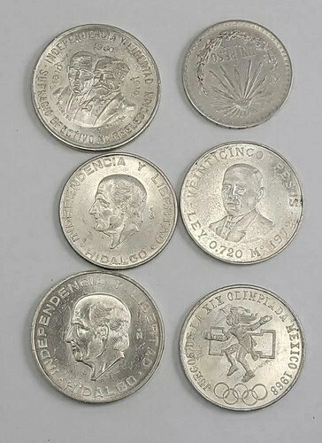 1～25ペソ 1925～1972年 メキシコ 6%ロット 農業用 高品質