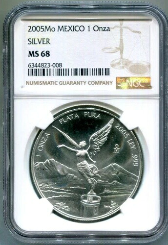 NGC-MS68 2005-Mo 1オンザ シルバー リベルタッド-低鋳造-送料無料-