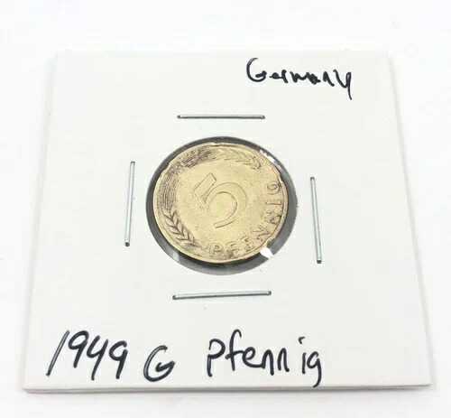 1949年 G ドイツ 5 ペニヒ流通硬貨 第二次世界大戦後 1370-L