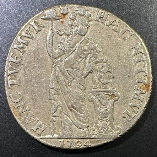 1794年 ユトレヒト オランダ 3グルデン クラウンサイズ 銀貨 希少タイプ
