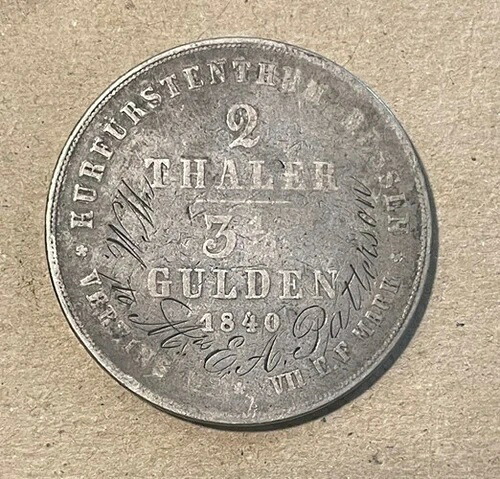 ヘッセン＝カッセル（ドイツ） - 1840年製 大型銀貨 2ターラー - 希少