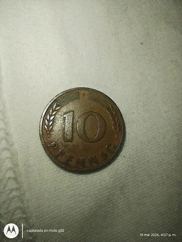 1950 F ドイツ軍 10 フェニヒ - ドイツ連邦共和国