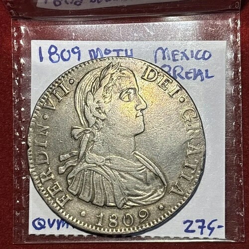 1809年 Mo TH メキシコ 8リアレス シルバーコイン フェルディナンド7世-