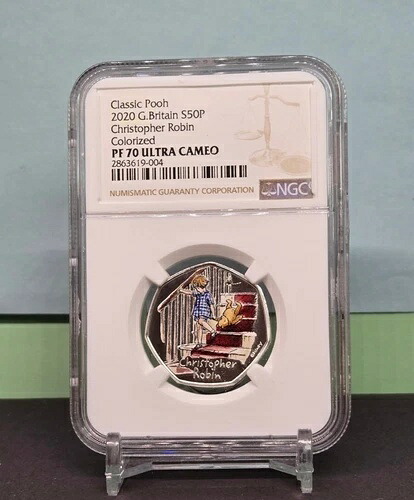 2020年 UK 50p ディズニー プー クリスファー・ロビン NGC PF70 UC コイン ニウエなし-
