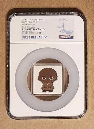 2023年 ニウエ $2 チビ-スターウォーズ-メイス・ウィンドゥ-NGC PF70 UC FR0.999 シルバーコイン-