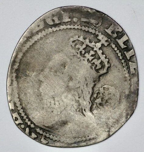 1596年 イギリス 銀貨 6ペンス 6ペンス