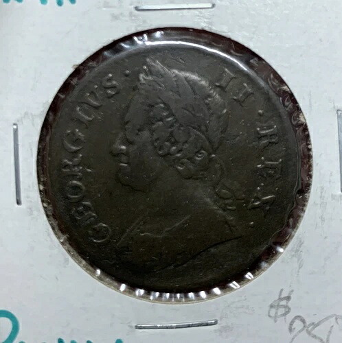 イギリス 1752年 ペニーコイン XF