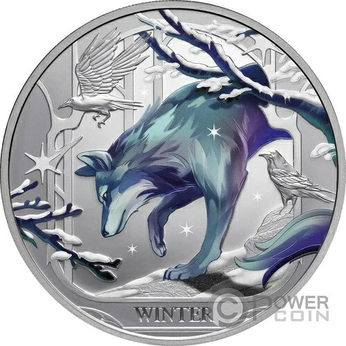 冬の季節 ウルフ 1オンス 銀貨 1ドル ニウエ 2025年