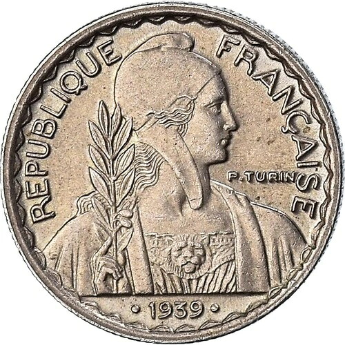 [#1040297] コイン、フランス領インドシナ、10セント、1939年、パリ、非磁性、EF
