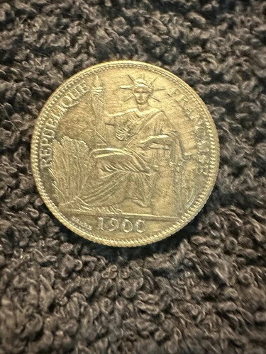 フランス領インドシナ 1900A 20セント銀貨 (30)