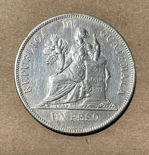 グアテマラ - 1894 ラージ シルバー ペソ - 素敵で人気