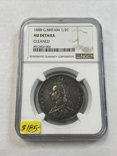 1888年 イギリス 1/2クラウン NGC