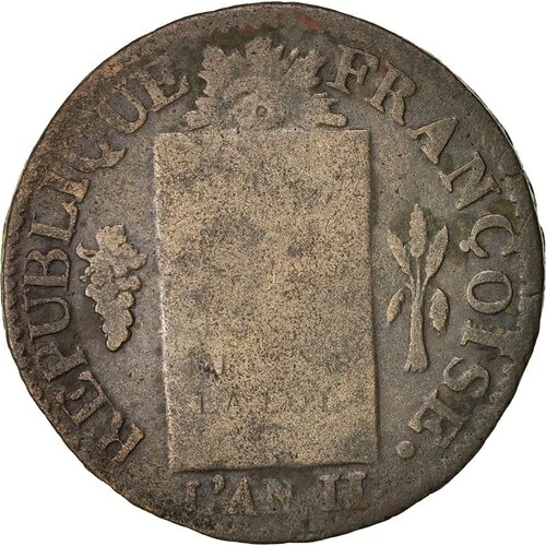 [#413695] コイン、フランス、ソル・オ・バランス・フランソワーズ、ソル、1793年、マルセイユ、VF 71,390円